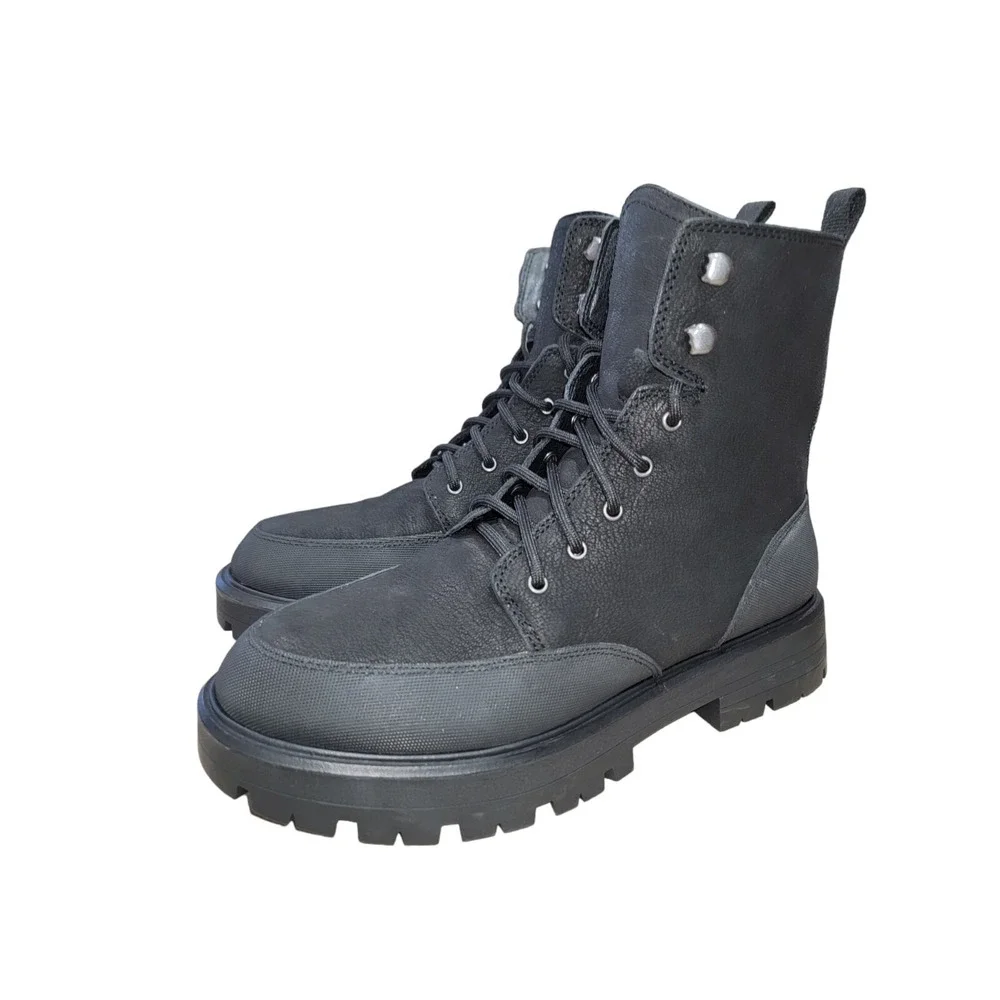 Lucky Brand‎ Aribelly Women's Black Leather Side Zip Mid Calf Boots Size 8M New